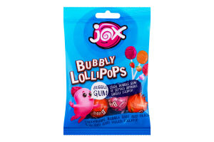 Льодяник JOX BUBBLY 108 г Фруктова жуйка