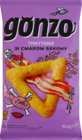 Трикутники кукурудзяні зі смаком бекону Gonzo м/у 70г