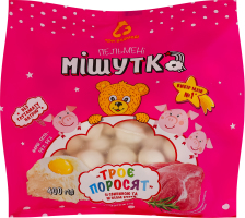 Пельмени замороженные со свининой и мясом курицы Трое поросят Мішутка м/у 400г