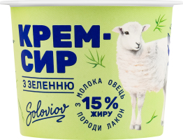 Крем-сыр 15% с зеленью овечий Soloviov ст 100г