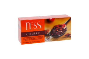 Чай травяной мелкий из лепестков суданской розы шиповника вишни и с ароматом вишни Cherry Tess к/у 25х2г