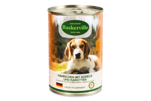 Корм д/собак Baskerville кролик-вермишель-морковь