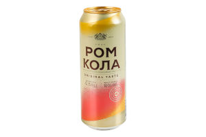 Напій слабоалкогольний 0.5л 8% сильногазований Ром Кола Оболонь з/б
