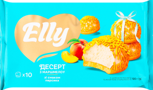 Десерт з маршмелоу з смаком персика 120г Elly