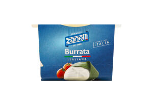 Сыр 50% тягучий с начинкой из страчателлы Burrata Zanetti ст 100г