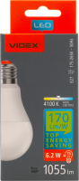 Лампа ЛЕД A60h 6,2W E27 4100K Videx