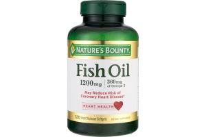 Nature's Bounty Fish Oil 1200mg Dietary Supplement Softgels - 120 CT
