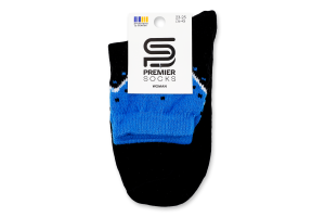 Шкарпетки жіночі напіввовна з пухнастої пряжі з малюнок класичні р.23-25 Premier Socks