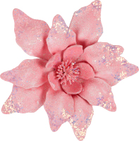 Підвіска новорічна Різдвяник рожева 16см КМ