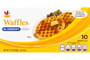 Ahold Waffles Blueberry - 10 CT
