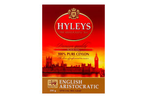 Чай черный байховый цейлонский цельнолистовой English aristocratic Hyleys к/у 100г