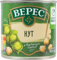Нут стерилізований Верес з/б 400г