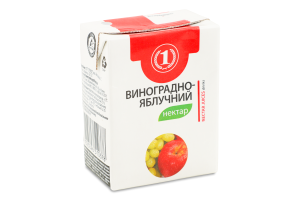 Нектар освітлений стерилізований виноградно-яблучний ТМ "1" т/п 0.2л