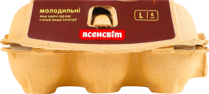 Яйця курячі столові харчові L С0 Молодильні Ясенсвіт к/у 6шт