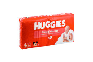 Подгузники для детей 7-18кг 4 Little Movers Huggies 50шт