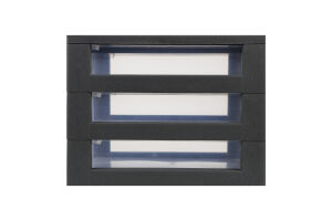 Органайзер граніт/прозорий на 3ящики універсальний Алеана