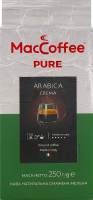 Кофе натуральный жареный молотый Arabica Crema Pure MacCoffee в/у 250г
