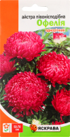 Насіння Квіти Айстра півонієподібна Офелія червона 0,3г Яскрава