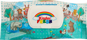 Серветки вологі дитячі 120шт з клапаном Kinder Fresh