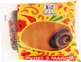 Рулет с маком Рома м/у 0.1кг