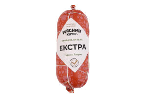 Ковбаса варена із м'яса птиці Екстра М'ясний хутір 1ґ кг