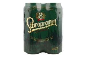 Пиво 4х0.48л 4.2% світле пастеризоване Staropramen м/у