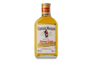 Напиток алкогольный 0.2л 35% на основе Карибского рома Spiced Gold Original Captain Morgan бут