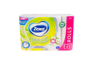 Бумага туалетная 3-х слойная Camomile Comfort Deluxe Zewa 12шт
