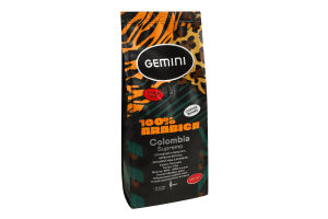 Кава натуральна смажена в зернах Colombia Supremo Gemini в/с м/у 250г