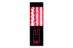 Набор свечей столовых Красное сердце Fire Rabbit 3шт