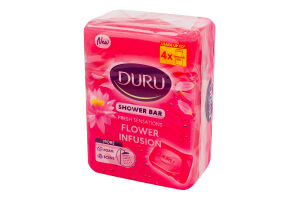Мыло косметическое для душа Цветочное облако Свежие ощущения Duru 4х150г