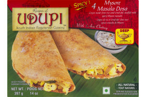 Deep Udupi South Indian Vegetarian Cuisine Mysore Masala Dosa - 4 CT