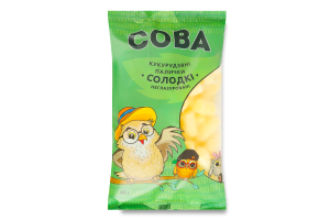 Палички кукурудзяні солодкі неглазуровані Сова м/у 65г