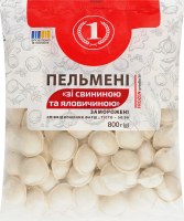 Пельмені зі свининою та яловичиною ТМ "1" м/у 800г