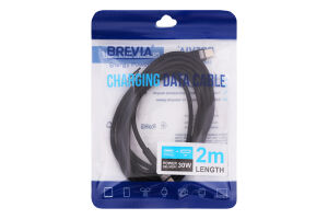 Кабель Brevia TypeC-Lightn black zip 2м 53200BCLZ1