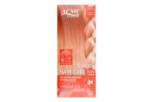Маска тонирующая для светлых волос Ton Oil mask Hair care №114 Acme Color 1шт