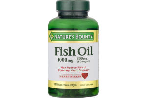 Nature's Bounty Fish Oil 1000 MG Rapid Release Softgels - 145 CT