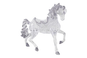Підвіска новорічна Кінь графітова 10*10см КМ