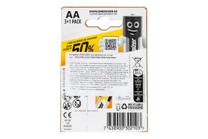 Батарейка AA 1.5V LR6 Alkaline Power Energizer 4шт