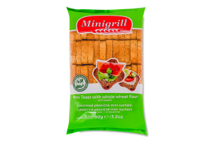 Тосты пшеничные из цельного зерна Minigrill Diatosta м/у 90г