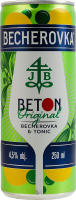 Напиток слабоалкогольный 250мл 4.5% газированный с Бехеровкой и тоником Original Beton Becherovka ж/б