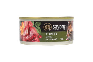 Корм консервированный для котят Turkеу Savory ж/б 100г