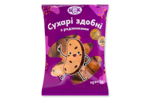 Сухарі здобні з родзинками БКК м/у 250г