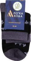 Шкарпетки чоловічі Легка Хода 6485 чорний р.25