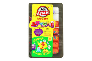Сосиски варені Дитячі Kids box Алан в/с лоток 0.235кг