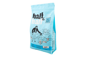 Корм сухой полнорационный для щенков Beef recipe Premium Half&Half м/у 2кг