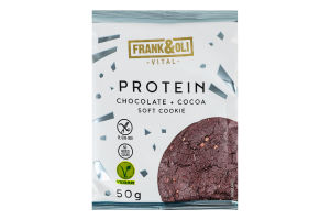 Печенье веганское белковое с шоколадом и какао Frank&Oli м/у 50г