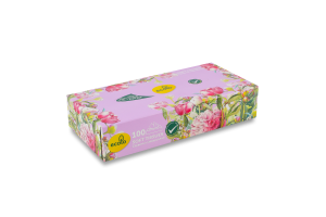 Салфетки косметические 2-х слойные 200х205мм Ecolo 100шт