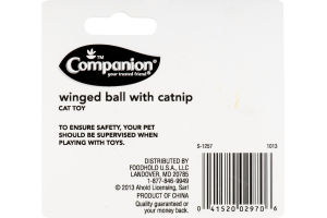 Companion Cat Toy Winged Ball with Catnip