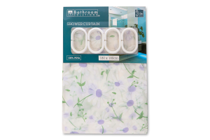 Штора для ванной комнаты с крючками 180х180см №CY2300260 Bathroom Solutions 1шт в ассорт